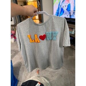 RUBY & LACE MATERNITY SHORT SLEEVE T-SHIRT W/LOGO GRAY SIZE XL